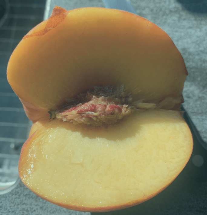 A juicy peach